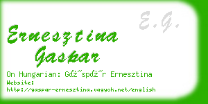 ernesztina gaspar business card